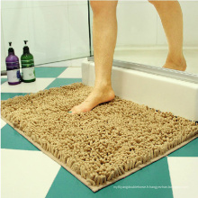 Tapis de bain lavable à la maison tapis de bain chenille